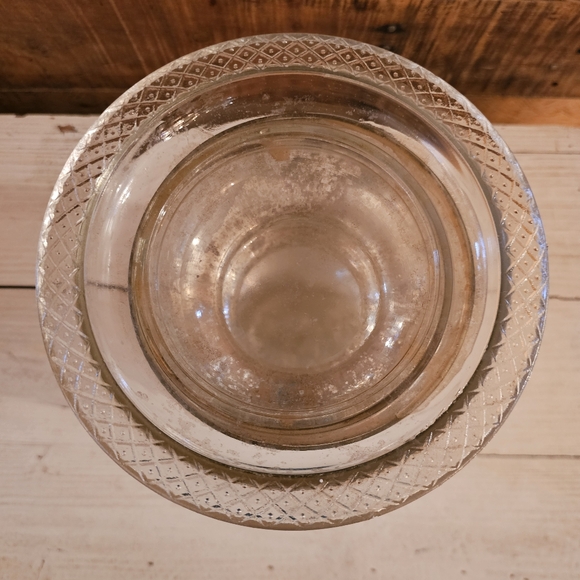 Large 10" Etched "Mercury Glass" Pillar Candle Holder/Display Pedestal - Picture 5 of 9